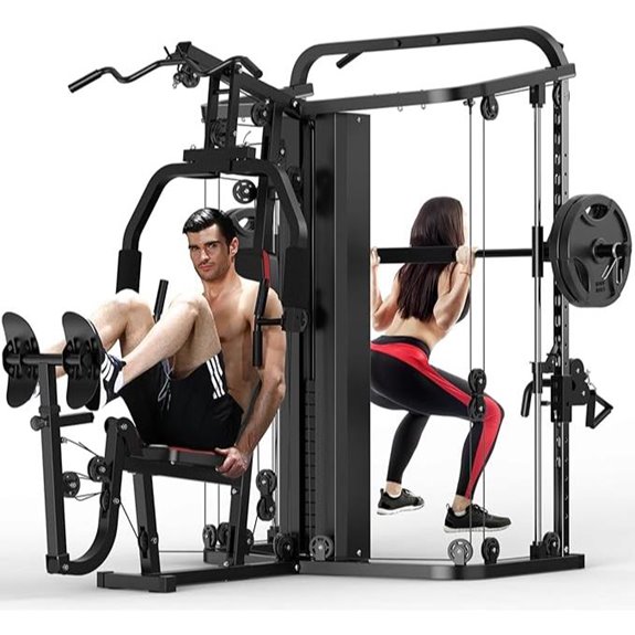 SunHome Multi-Function Home Gym with Smith Machine