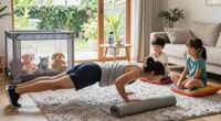 home workout with children