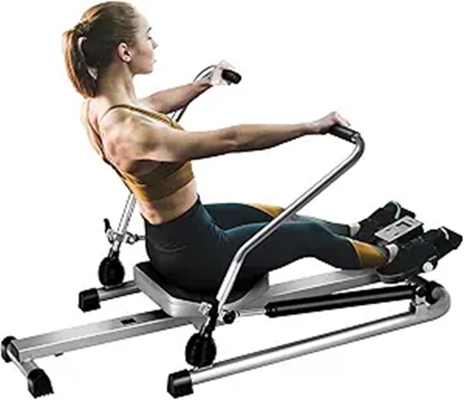 hydraulic rowing machine features