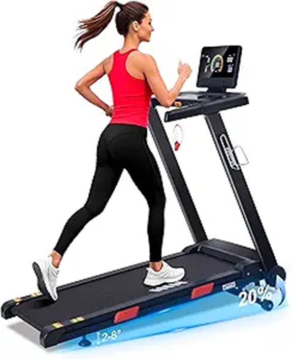 Auto Incline Treadmill 20% Bluetooth 3.0HP 350 lbs