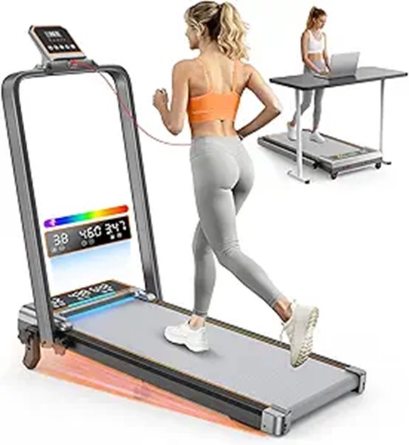 Walking Pad Treadmill with Incline & LED Display