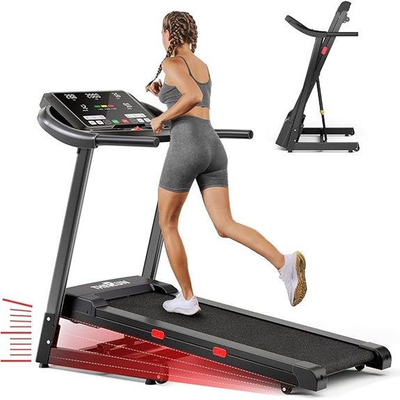 THERUN Incline Treadmill with Shock Absorption