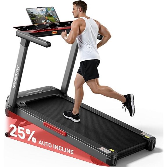 Home Treadmill with Incline Touchscreen & Bluetooth