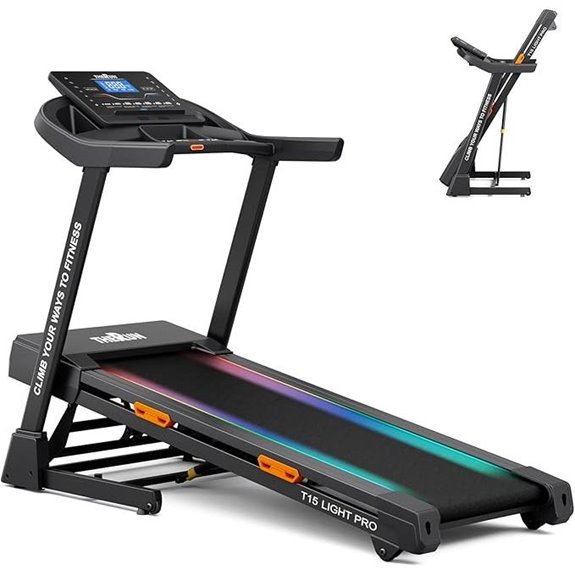 THERUN 20% Incline Treadmill with 12 MPH & Console