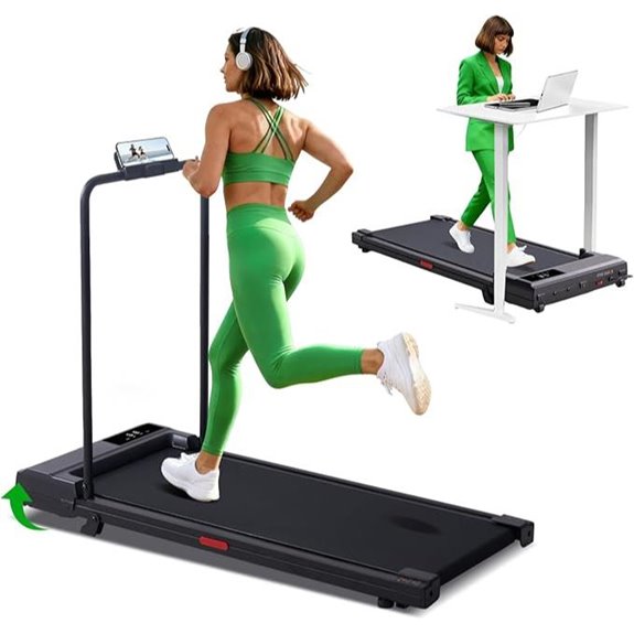 Walking Pad Treadmill with Handle Incline 350LBS Capacity