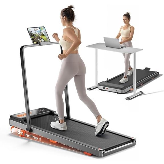 Walking Pad Treadmill with Incline and Remote Control