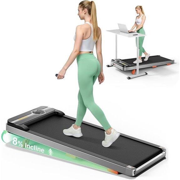 Walking Pad Treadmill with Incline and Remote Control