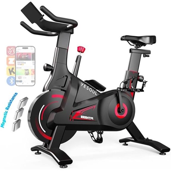 Yesoul Black Indoor Exercise Bike with Tablet Mount