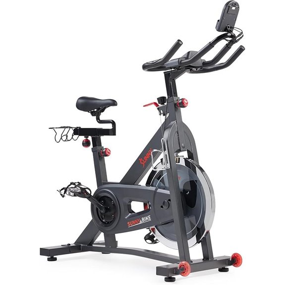 Sunny Health & Fitness Indoor Cycling Bike with App Compatibility
