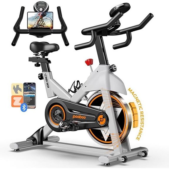 POOBOO Indoor Exercise Bike with Comfort Seat