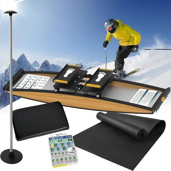 Indoor Ski Machine with Poles & Mats for Training