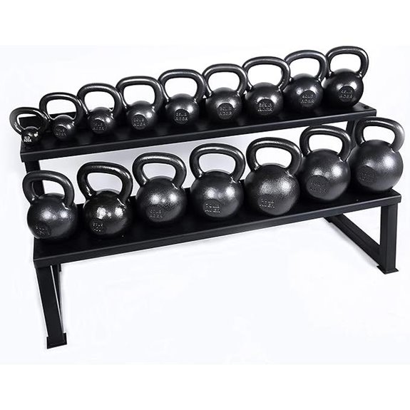 Ader Sporting Goods Kettlebell Set with Rack & DVD & DVD