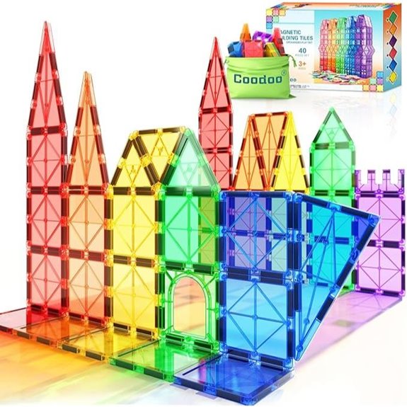 Coodoo Magnetic Building Blocks for Kids 40PCS