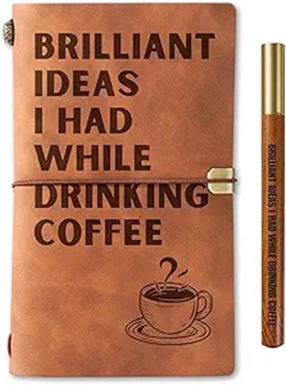 InnoBeta Leather Coffee Gift Journal with Pen