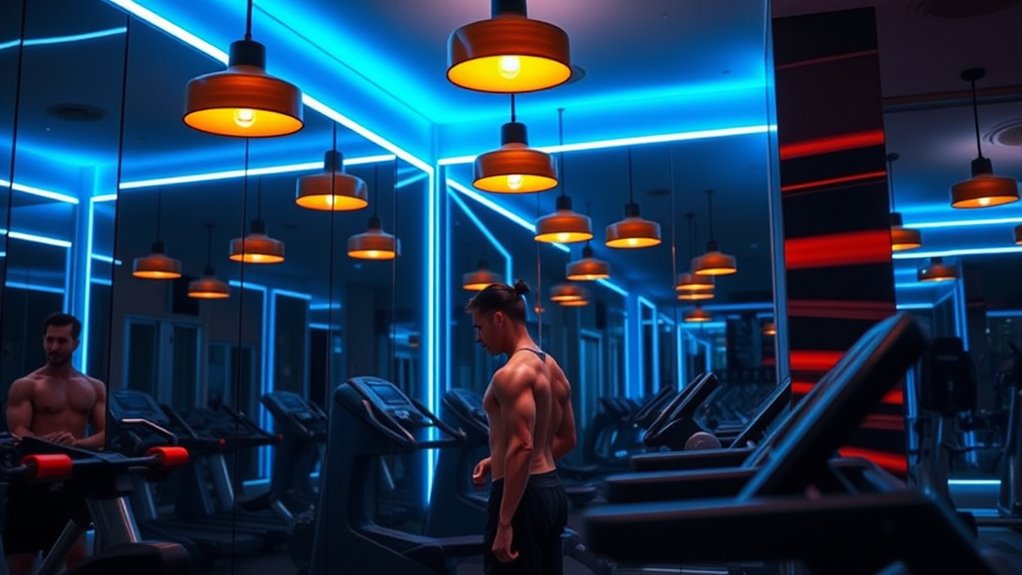 lighting enhances workout mood