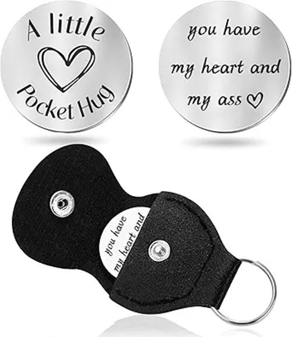 Pocket Hug Token Keychain for Long-Distance Couples
