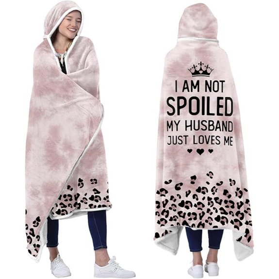 Spoiled Wife Fleece Hoodie Blanket - Mother's Day Gift