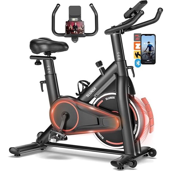 Adjustable Magnetic Exercise Bike with App and Digital Monitor