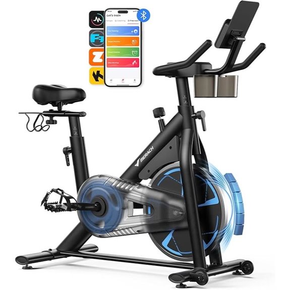 Merach Magnetic Exercise Bike with App and Tablet Mount