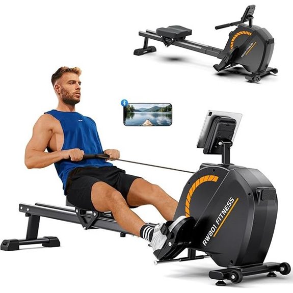 magnetic bluetooth lcd rower