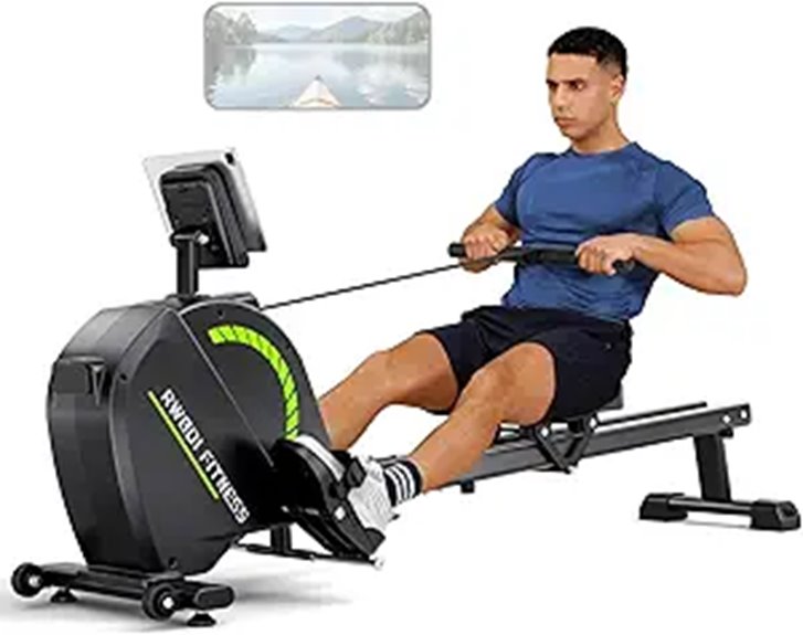 Dripex Magnetic Rowing Machine with Bluetooth LCD