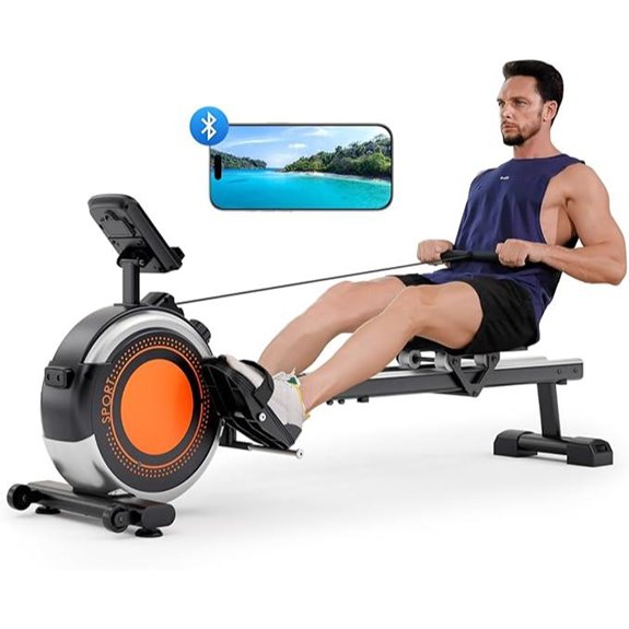 Dripex Magnetic Rowing Machine with Bluetooth and LCD