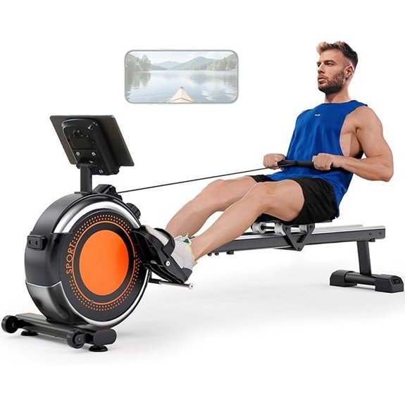 Dripex Magnetic Rowing Machine with Bluetooth and LCD
