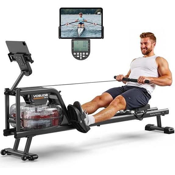 YOSUDA Magnetic Water Rowing Machine with Bluetooth
