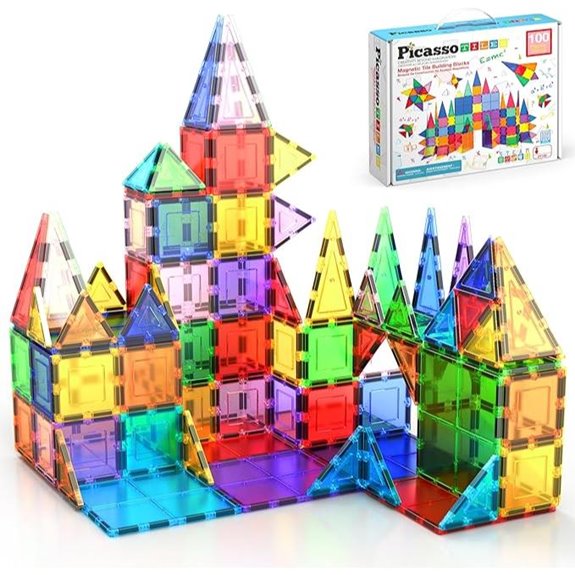 PicassoTiles 100-Piece Magnetic Building Block Set