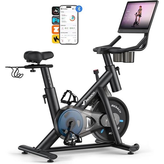 MERACH Magnetic Resistance Exercise Bike with App