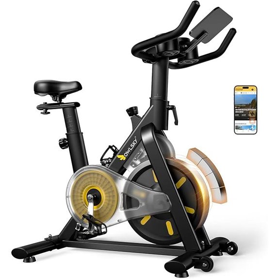 OWLSKY Magnetic Resistance Exercise Bike with APP