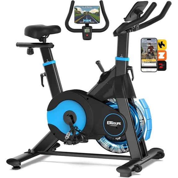 ERGOLIFE Magnetic Resistance Exercise Bike with App