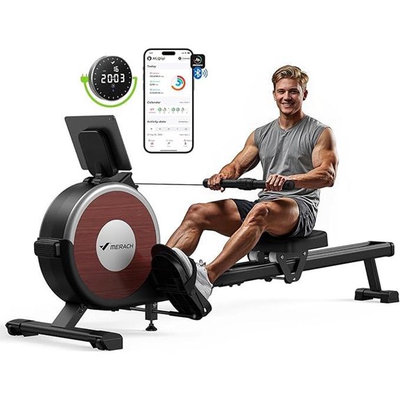 magnetic resistance rowing machine