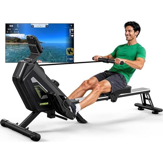 Magnetic Rowing Machine with Resistance Levels and App