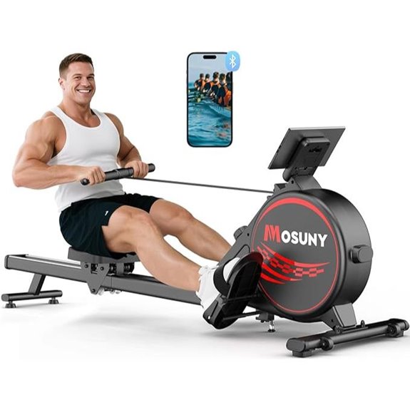 Adjustable Magnetic Rowing Machine with App and LCD