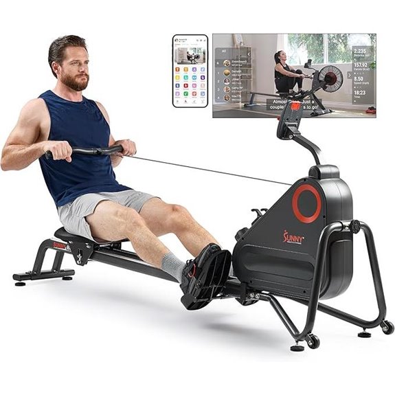 Sunny Health Magnetic Rowing Machine with App Connectivity