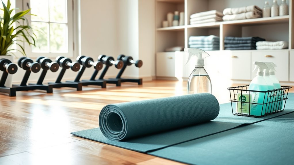 maintain clean workout environment