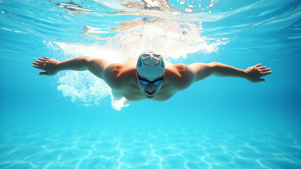 maintain consistent swimming rhythm