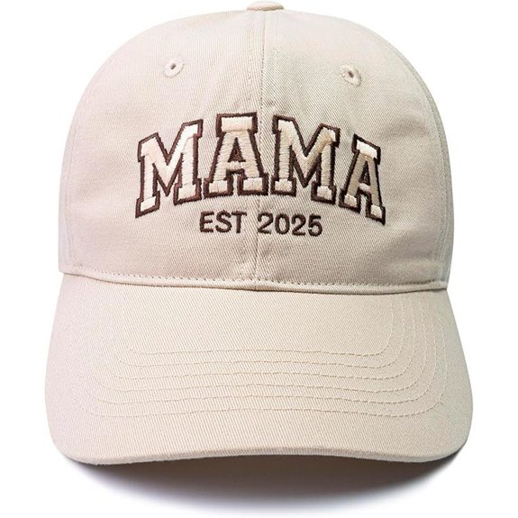 Mama EST 2025 Embroidered New Mom Cap
