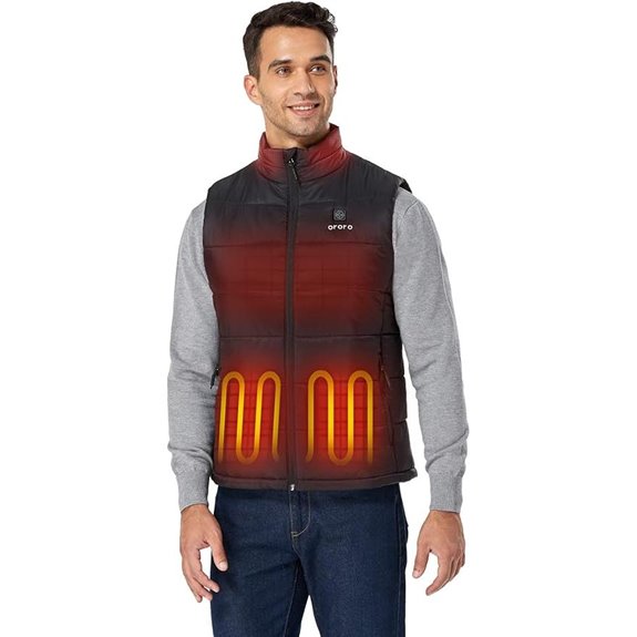 ORORO Men's Lightweight Heated Puffer Vest