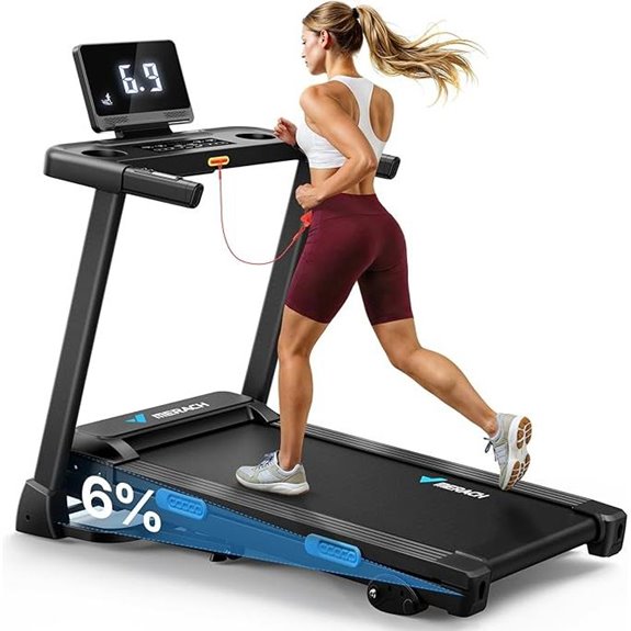 MERACH Incline Treadmill with App & 300LBS Capacity