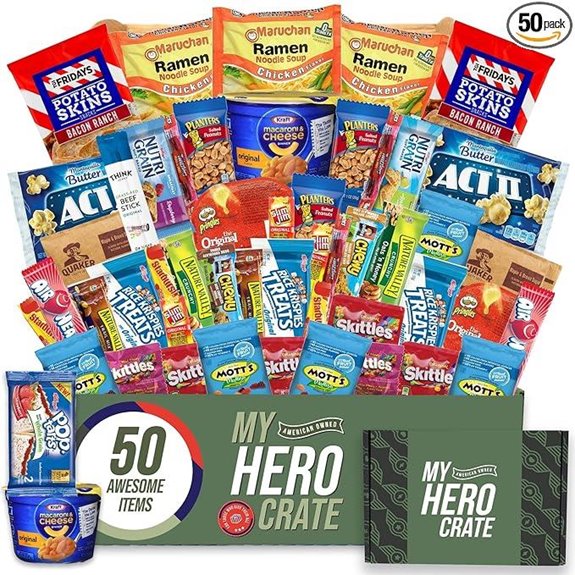 My Hero Crate Military Snack Care Package (50 pcs)