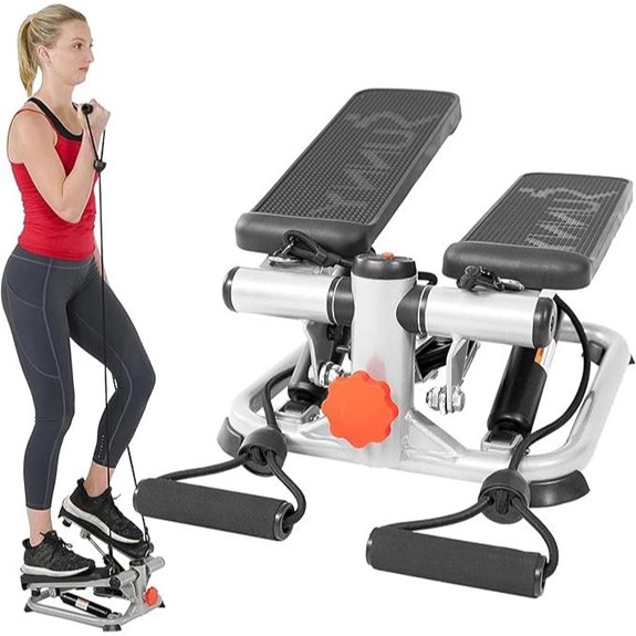 Sunny Health & Fitness Mini Stepper with App & Resistance