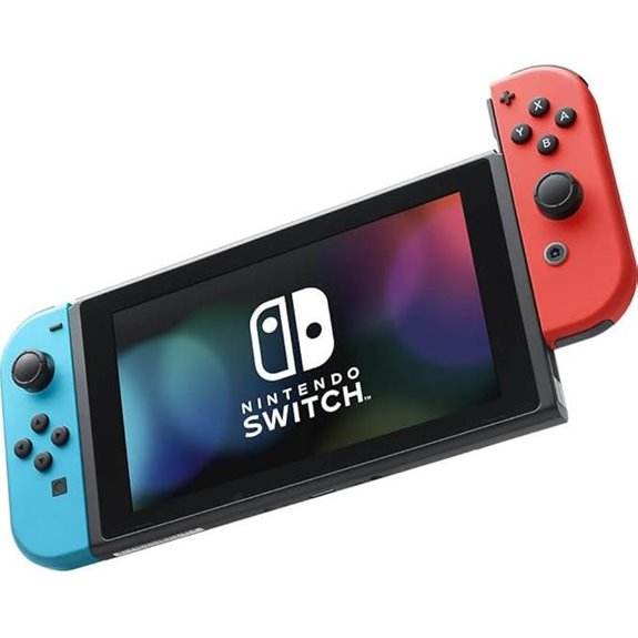Nintendo Switch with Neon Blue and Neon Red Joy‑Con