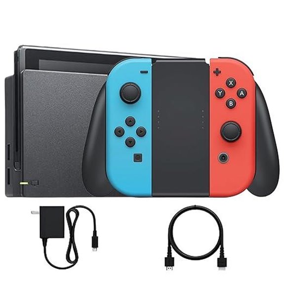 Nintendo Switch with Neon Blue and Neon Red Joy‑Con V2 (Red & Blue Switch)