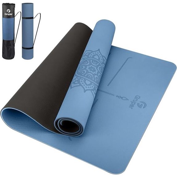Non Slip TPE Yoga Mat with Carrying Strap