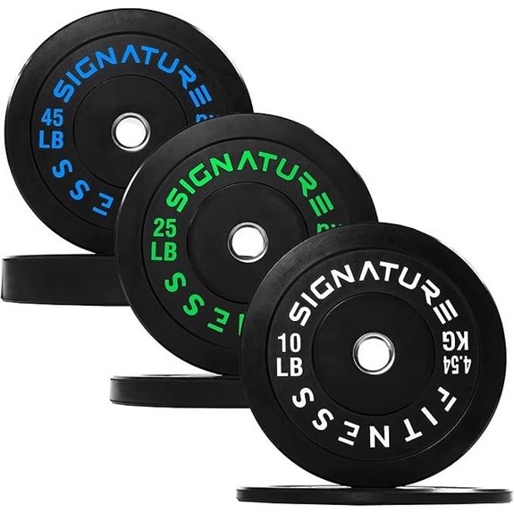 Fitvids Olympic Bumper Plates Set for Weightlifting
