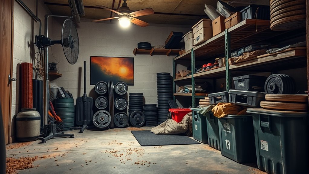 organized secure gym storage
