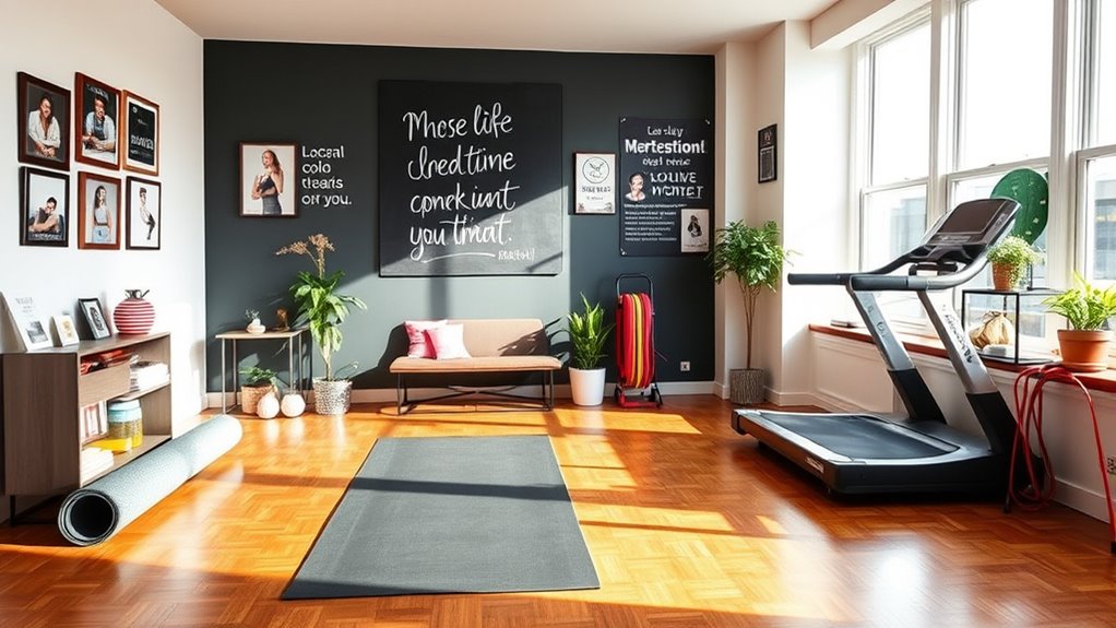 personalized motivational workout space
