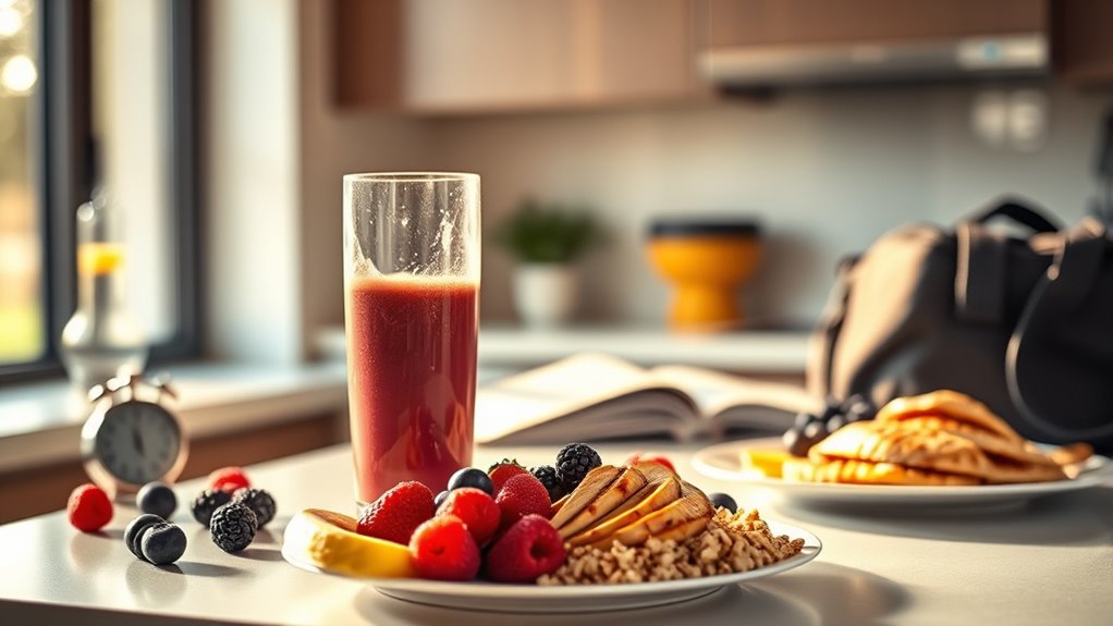 plan post workout meals early